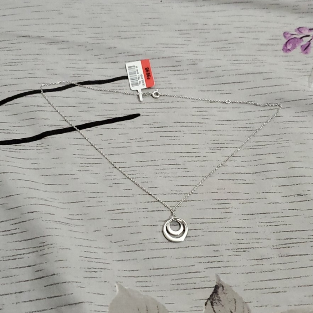 Genuine Diamond Sterling Silver Necklace